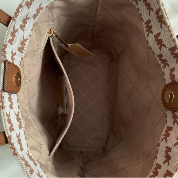 Michael Kors Vincent Large Logo Jacquard Tote Bag with Card Case NWT - Picture 3 of 10